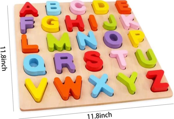 Planche en bois puzzle pour apprendre l’alphabet et le numérique – Image 6